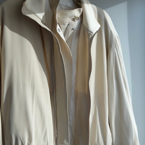 Helmut Lang Cream Bomber Jacket - Picture 2 of 8